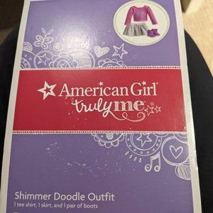 American Girl Truly me shimmer doodle outfit, new in box